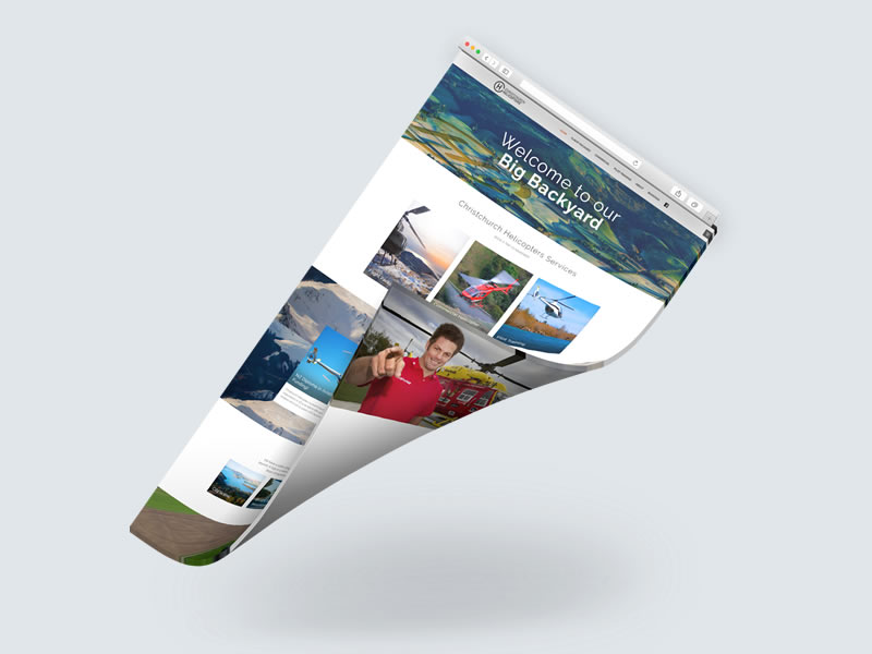 Christchurch Helicopters Website Design Auckland
